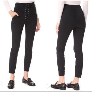 A.L.C “Kyle” black lace up skinny pants 4